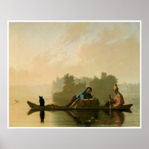 Fur Traders Descending the Missouri c. 1845 Poster
