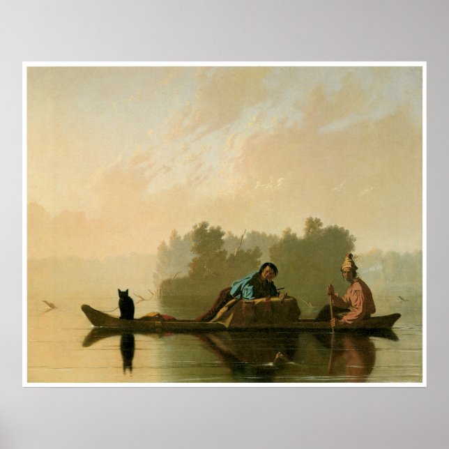 Fur Traders Descending the Missouri c. 1845 Poster (Front)