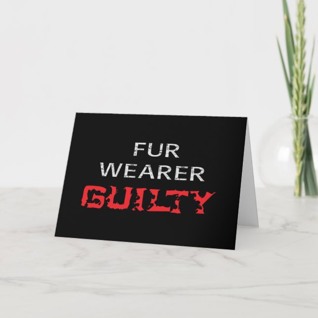 Fur wearer guilty card (Front)