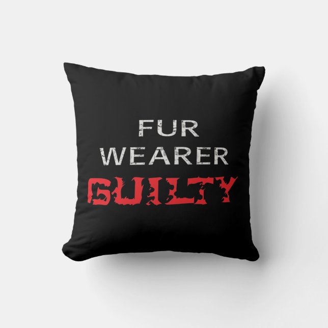 Fur wearer guilty cushion (Front)