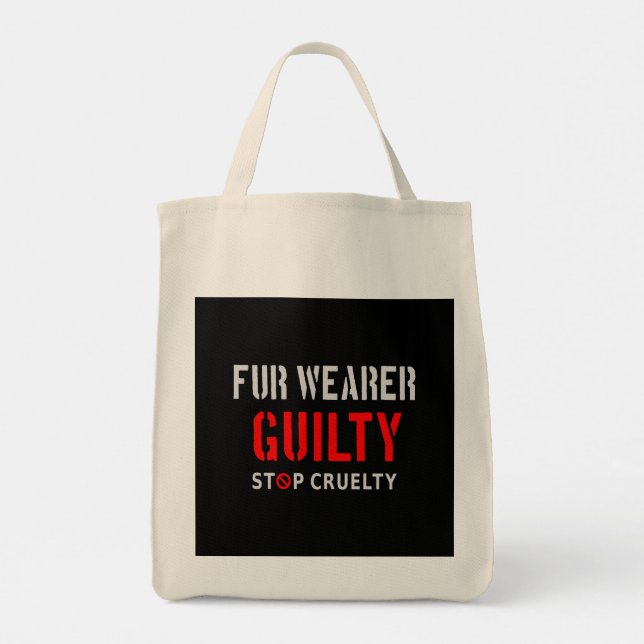 Fur wearer guilty tote bag (Back)