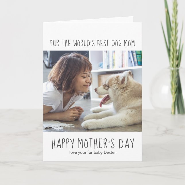 Fur World's Best Dog Mum| Mother's Day Card (Front)