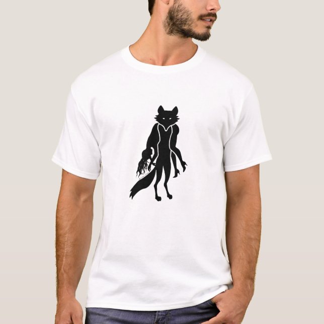 FURBIDDEN FOX MENS WHITE TEE no fur (Front)
