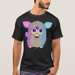 Furby Retro Neon Gradient Big Cute Portrait T-Shirt
