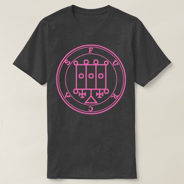 Furcas Sigil Teaches Astrology and Rhetoric Pink T-Shirt (Design Front)