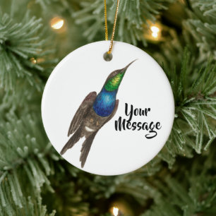 Furcated Hummingbird Bestie Personalised Ceramic Ornament