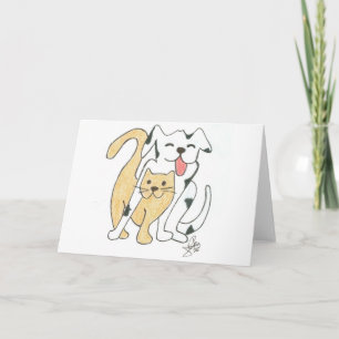 furever friends blank card