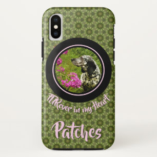 FURever In My Heart Green Pattern Pet Template iPhone X Case