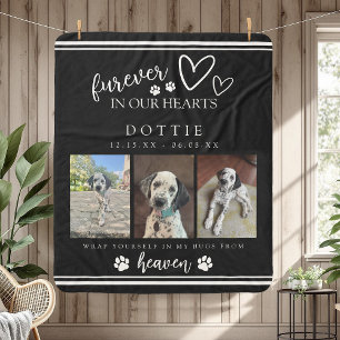 Furever In Our Hearts Dog Memorial Photo Sherpa Blanket