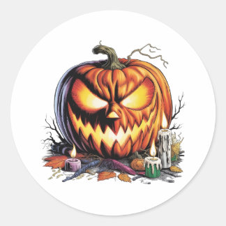Furious Jack Halloween Classic Round Sticker