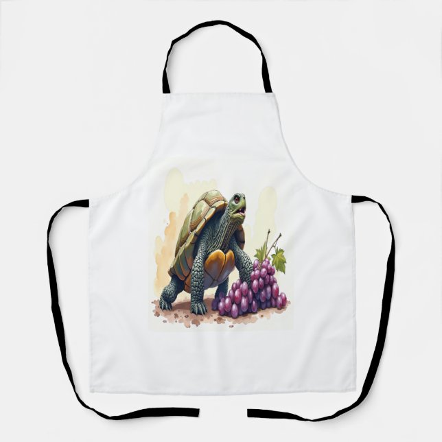 Furious Turtle Stomping Grapes. Apron (Front)