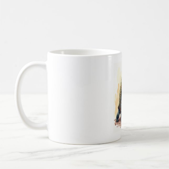 Furious Turtle Stomping Grapes. Coffee Mug (Left)