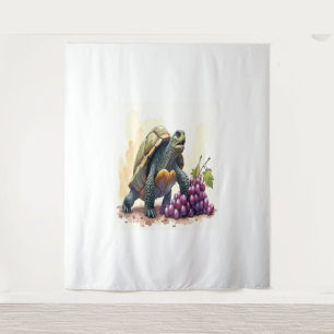 Furious Turtle Stomping Grapes. Tapestry