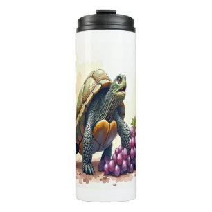 Furious Turtle Stomping Grapes. Thermal Tumbler