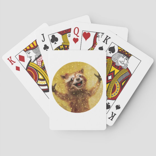 Furiously Happy racoon cards (Back)