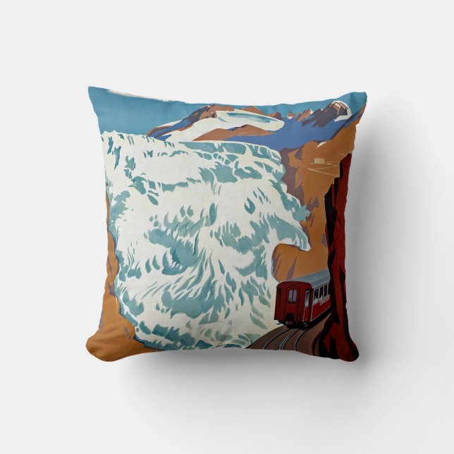 Furka-Oberalp Switzerland Cushion (Front)