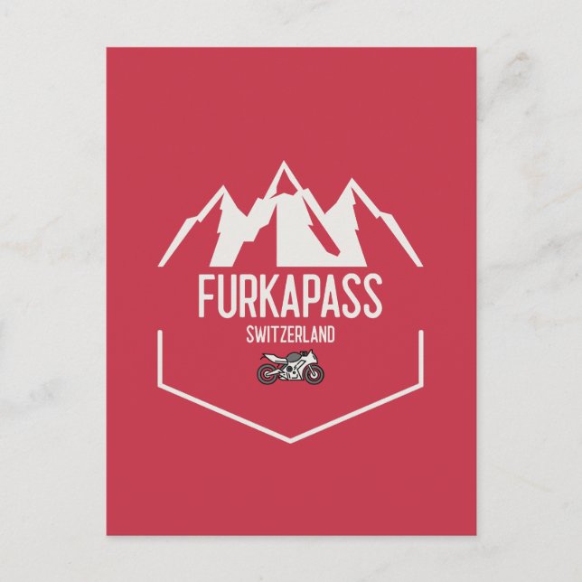Furka Pass Switzerland Postcard (Front)