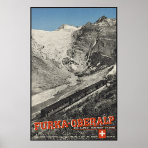 Furka Vintage Travel Poster Ad Retro Prints
