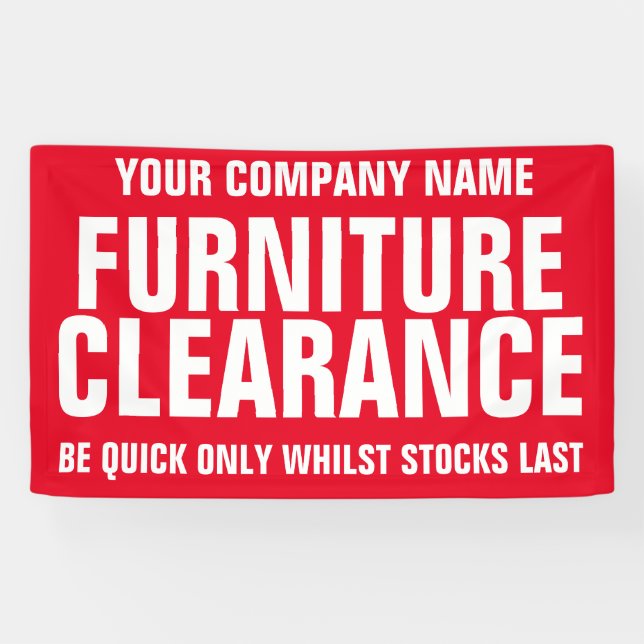 Furniture clearance business signage banner (Horizontal)
