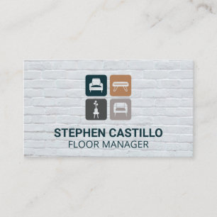 Furniture Icons   Brick Wall Business Card