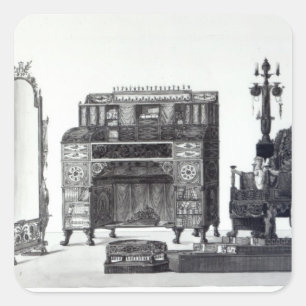 Furniture in the Grecian Style Square Sticker