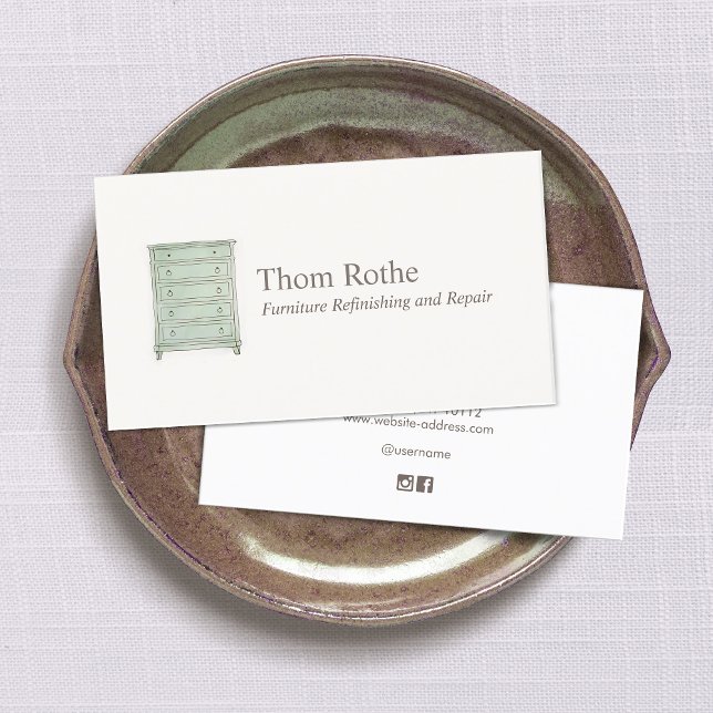 Furniture Refinisher Chest of Drawers Calling Card (Creator Uploaded)