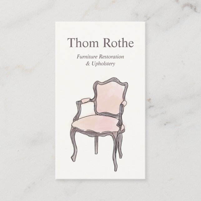 Furniture Refinishing and Upholstery Calling Card (Front)