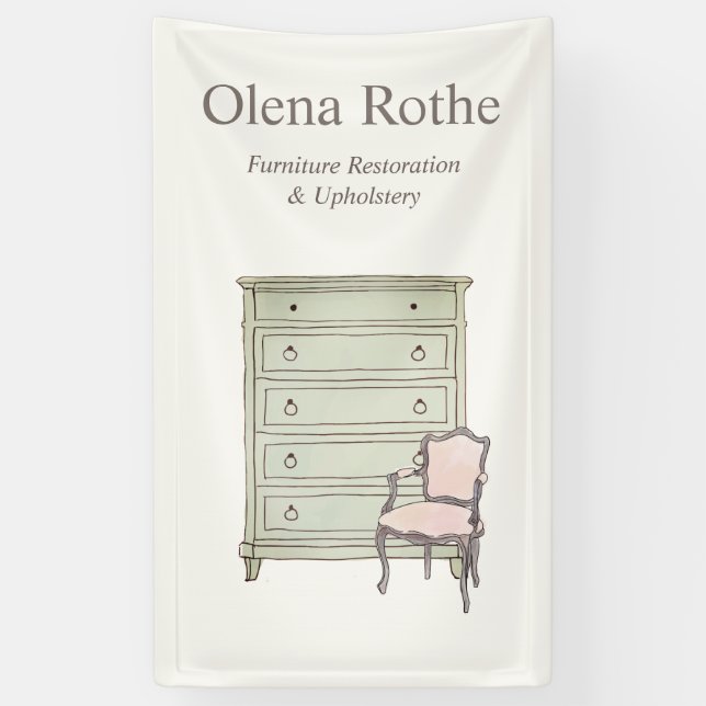 Furniture Restoration, Refinishing and Repair Banner (Vertical)