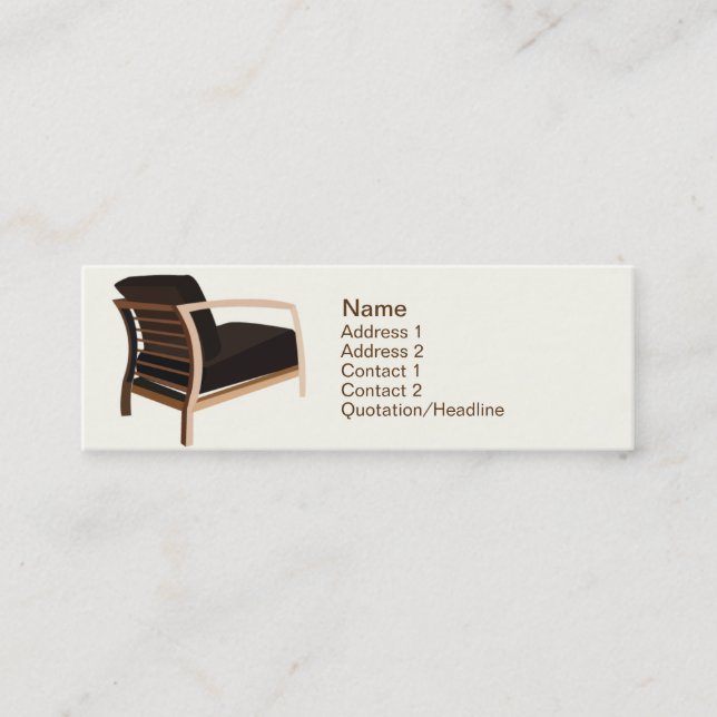 Furniture - Skinny Mini Business Card (Front)
