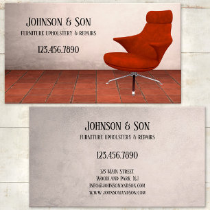 Furniture Upholstery Business Card
