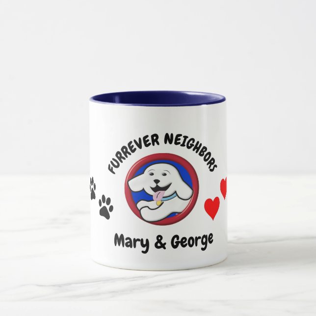 Furrever Neighbours Personalised Mug (Center)