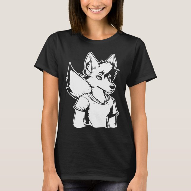Furries Fursona  Cosplay Furry Fandom T-Shirt (Front)