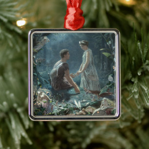 Furries: Shakespeare's A Midsummer Night's Dream Metal Ornament