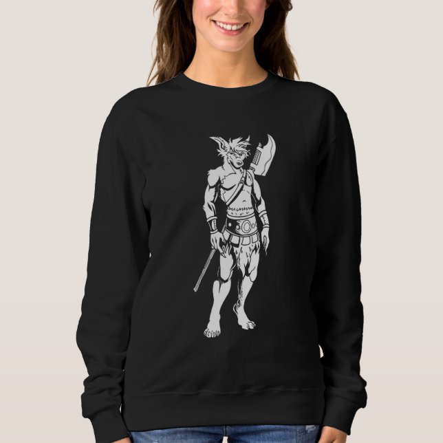 Furries Warrior Fursuit - Fursona Furry Fandom Sweatshirt (Front)