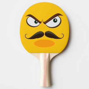 Furrious Yellow Emoji Ping Pong Paddle