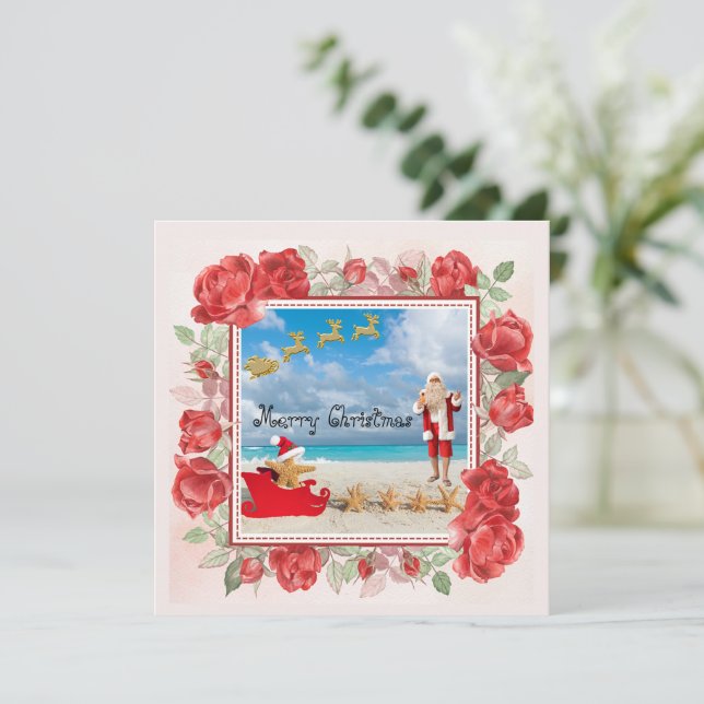 Furry and Bright Christmas Invitation (Standing Front)