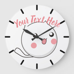 Furry Ball of Kitten Love Large Clock