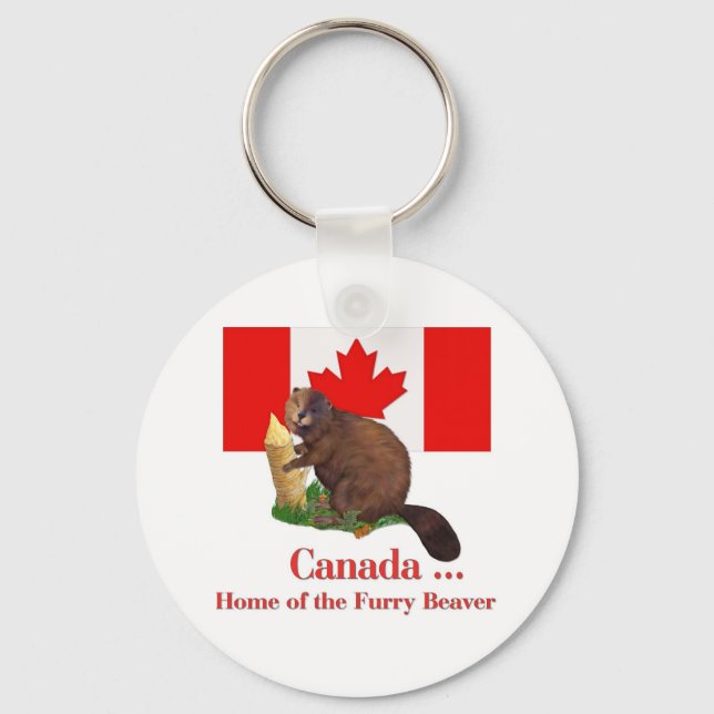 Furry Beaver Key Ring (Front)