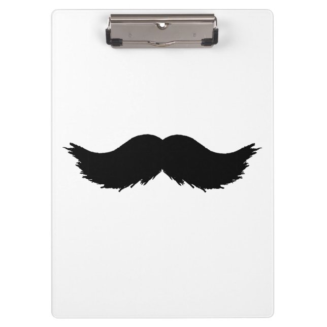Furry Black Moustache Clipboard (Front)