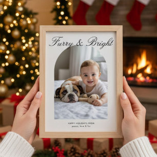 Furry & Bright Cosy Family Holiday Card