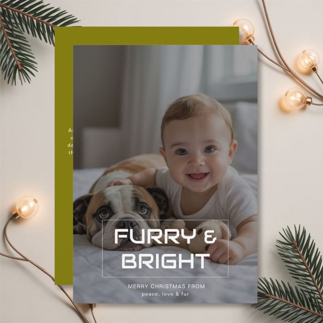 Furry & Bright Cosy Playful Family Christmas Card (Creator Uploaded)