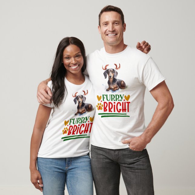Furry & Bright Dachshund T-Shirt (Unisex)