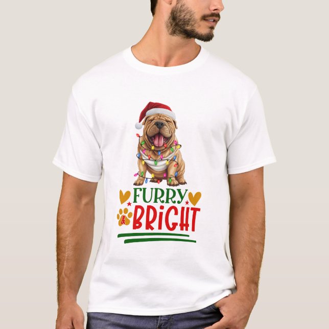 Furry & Bright Shar-Pei T-Shirt (Front)