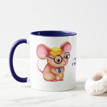 Furry Cheese Man Business Mouse Tie Glasses Nerdy