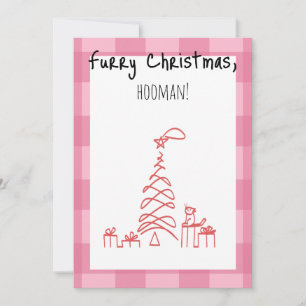 Furry Christmas card for pet lovers