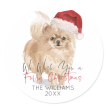 FURRY CHRISTMAS Santa Dog Personalised