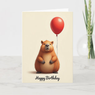 Furry Creature Birthday Card