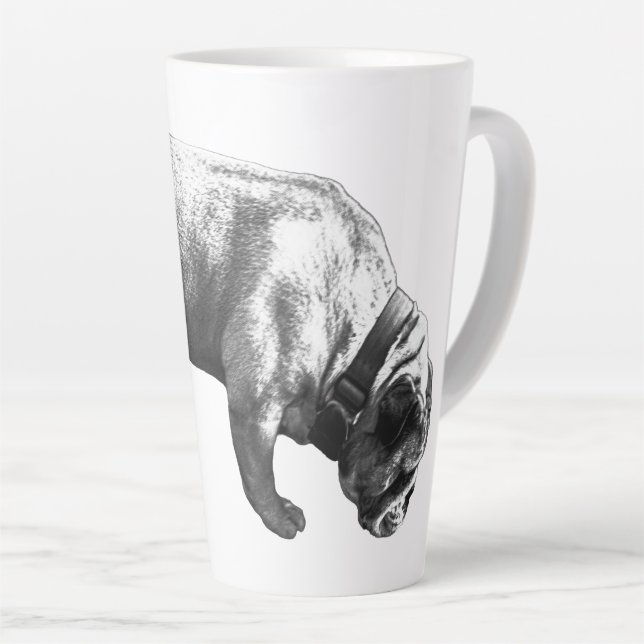 Furry Dawn, Sniff Start Latte Mug (Right Angle)