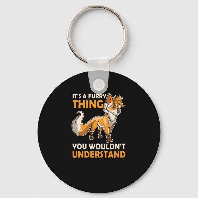 Furry Fandom Furries Fursona Fursuit Key Ring (Front)
