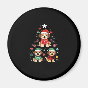 Furry Festive Christmas � Cute Dogs Holiday Tree O Magnet